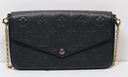 [13539-1] Louis Vuitton Pochette Félicie Empreinte Black -Model M64064
