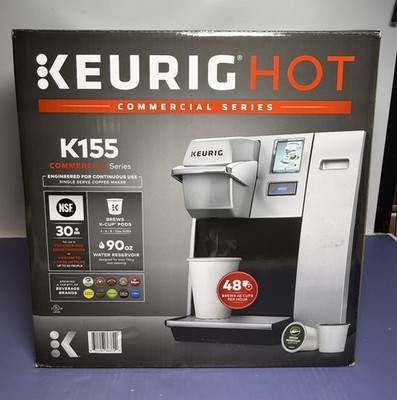 Keurig K155 Office Pro Single Cup Commercial K-Cup Pod Coffee Maker, Silver