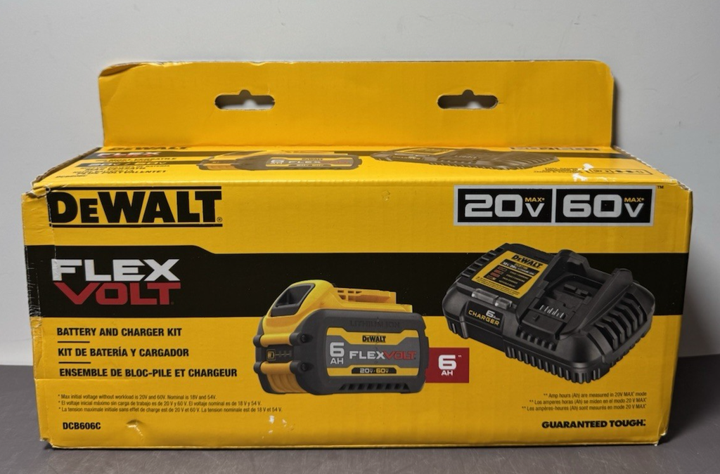 DEWALT DCB606C 20V/60V MAX* FLEXVOLT® 6Ah Battery Kit - NEW Sealed