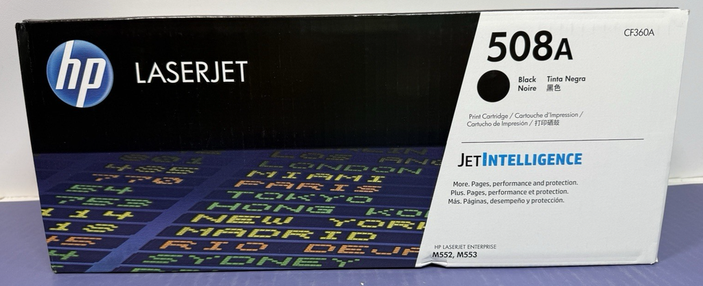 Genuine HP 508A Black Toner Cartridge CF360A Brand New Factory Sealed - MFD:2025