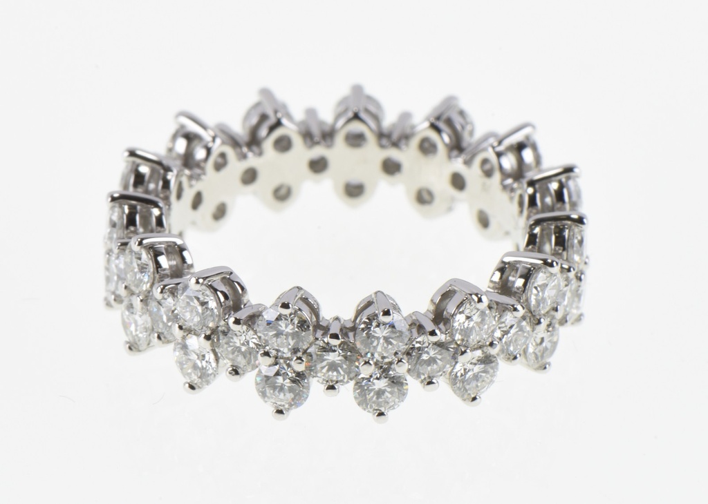 Tiffany & Co Aria Eternity Band PT950 ~2.70CTW 45 Diamonds Sz 6.5 Box + Service