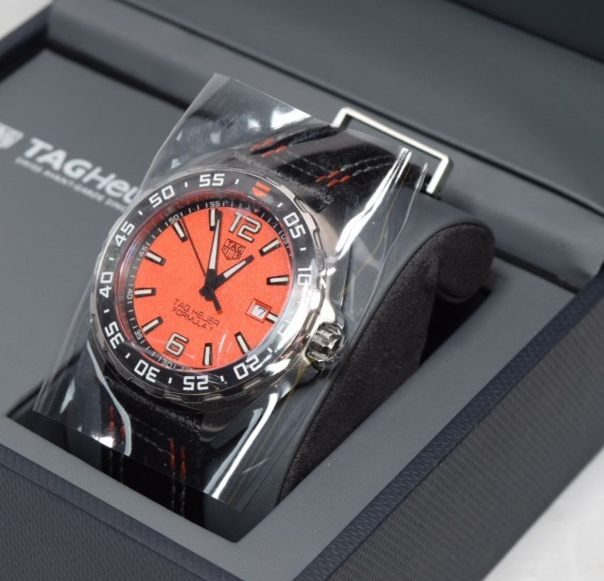 Tag Heuer Formula 1 Orange Dial 43 mm Box Stainless Steel Quartz WAZ101A.FC8305