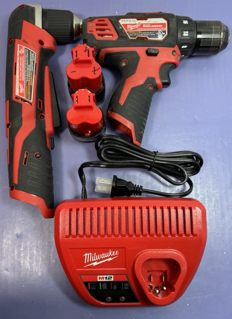 Milwaukee Drill Driver/Right Angle Drill 2407-20/2415-20 + 1.5 AH Battery
