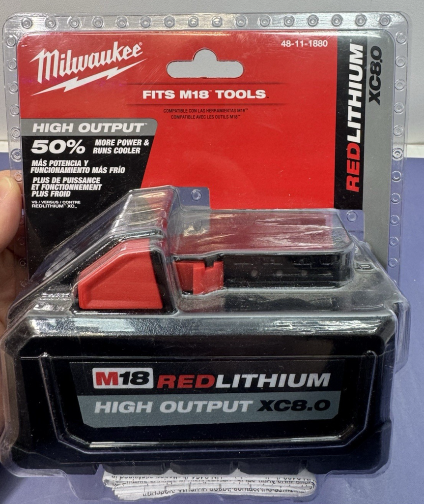 Milwaukee  M18 HIGH OUTPUT XC8.0 RED LITHIUM Lithium-Ion Battery 48-11-1880 new