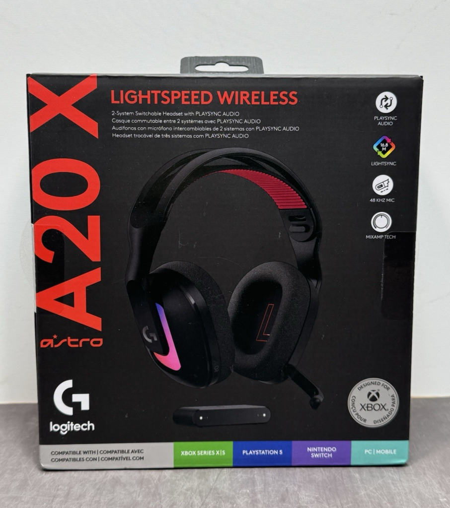 Logitech G Astro A20 X Lightspeed Wireless Headset Black Xbox Series X|S PS5 PC