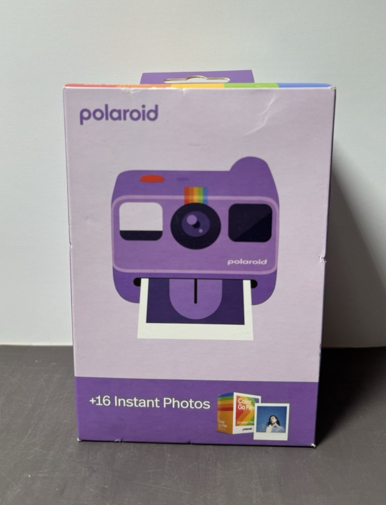 Polaroid Go Everything Bundle Film Camera - Purple: Automatic Focus Instant-New