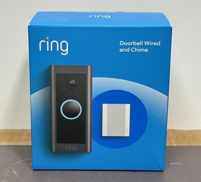 Ring Video Doorbell Wired + Chime Bundle 1080p HD Security Camera -New Sealed