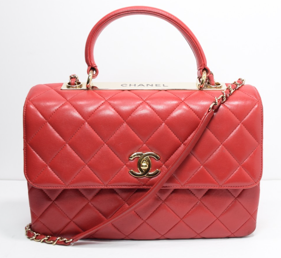 Chanel Trendy CC Top Handle Bag Quilted Lambskin Medium