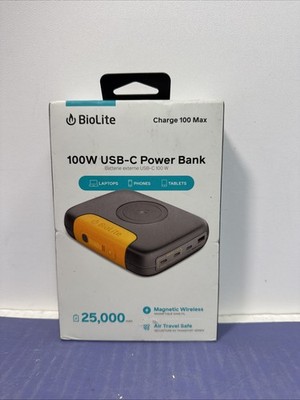 BioLite Charge 100 Max  100W USB-C Powerbank/Portable Charger (25,000mAh) - NEW