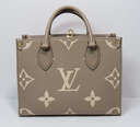 [I-1373] Louis Vuitton OnTheGo PM M45779 Beige Monogram Gold Hardware w/ strap