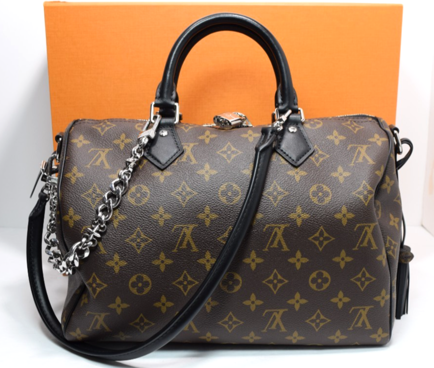 Louis Vuitton Dark Speedy Bandouliere Bag Monogram Canvas 30 - M12243