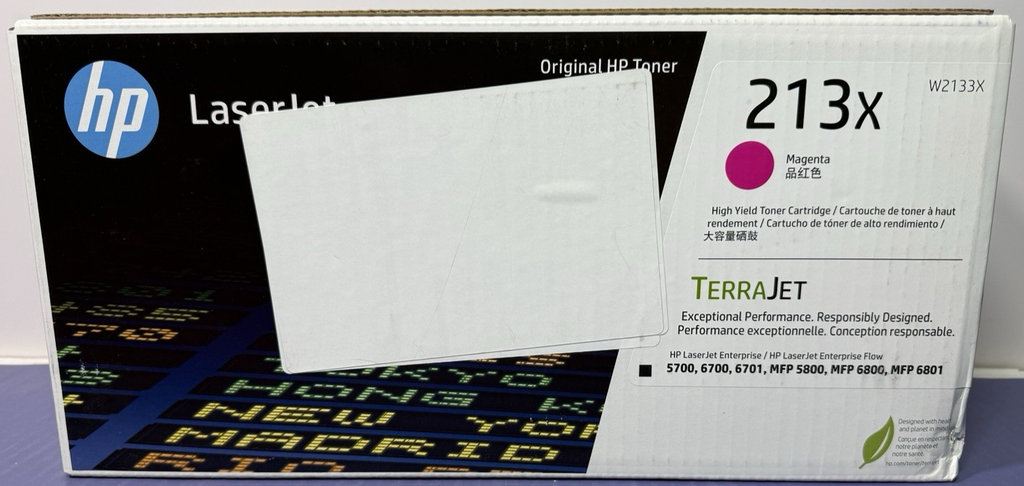 HP 213X Magenta W2133X High Yield Toner LaserJet 5800dn 5700dn MFD: 9/25
