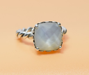 [FRB] Pandora Sterling Silver Elegant Sincerity Mother of Pearl Ring SZ 6