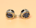 [FRB] 2 X PANDORA Crown O Sterling Silver Charm With Moonlight Blue Crystal -798266NMB
