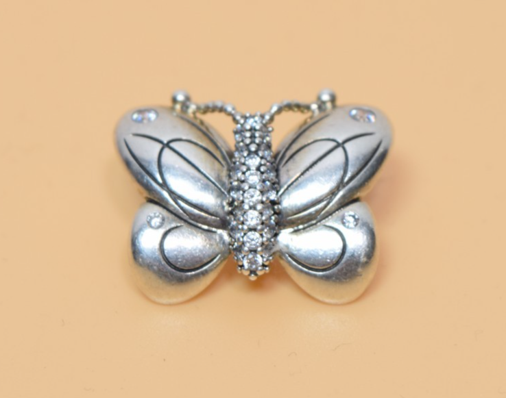 Pandora S925 ALE SS Decorative Oversized Butterfly Charm 5.5g 797880CZ