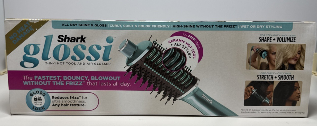 Shark Glossi Ceramic Hot Tool, Hair Dryer, & Air Glosser for Ultra-Fast -New