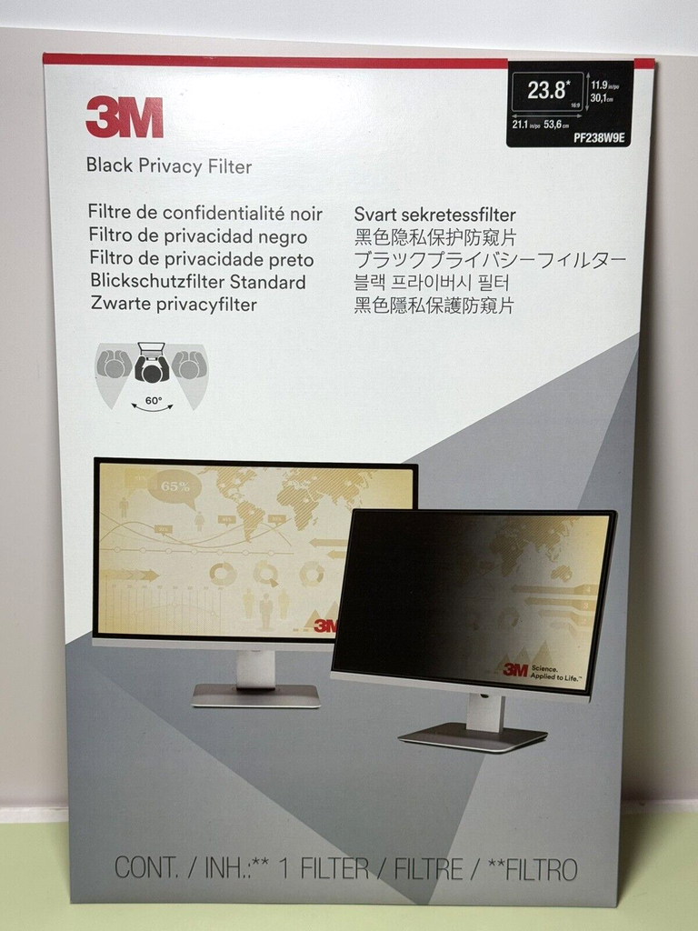 3M Privacy Filter for 23.8 inch Full Screen Monitor Guard (PF238W9E)