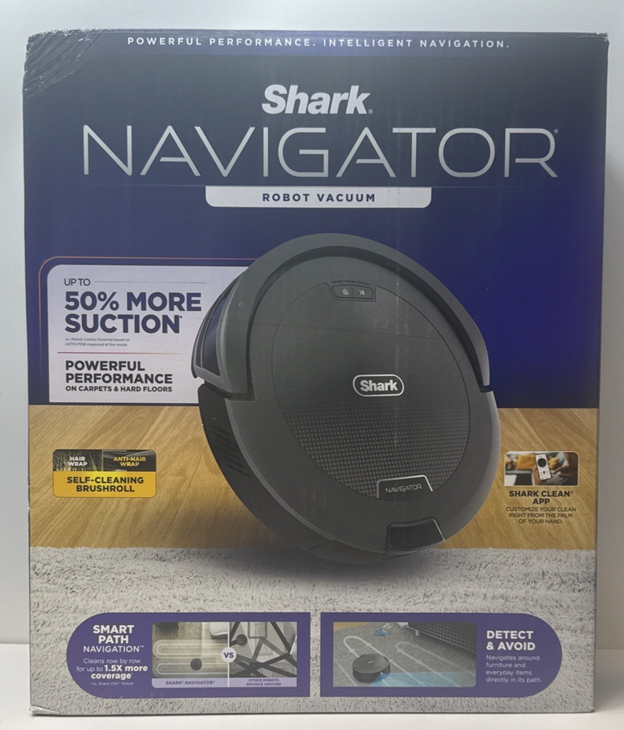 Shark Navigator Robot Vacuum with SmartPath Navigation - New