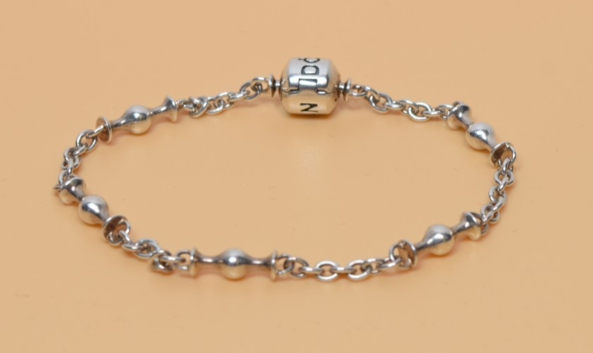 Pandora Sterling Silver Five Station Clip Bracelet 7" ALE 925