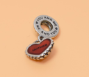 [FRB] PANDORA S925 ALE Piece of My Heart Mother Dangle Charm with Red Enamel