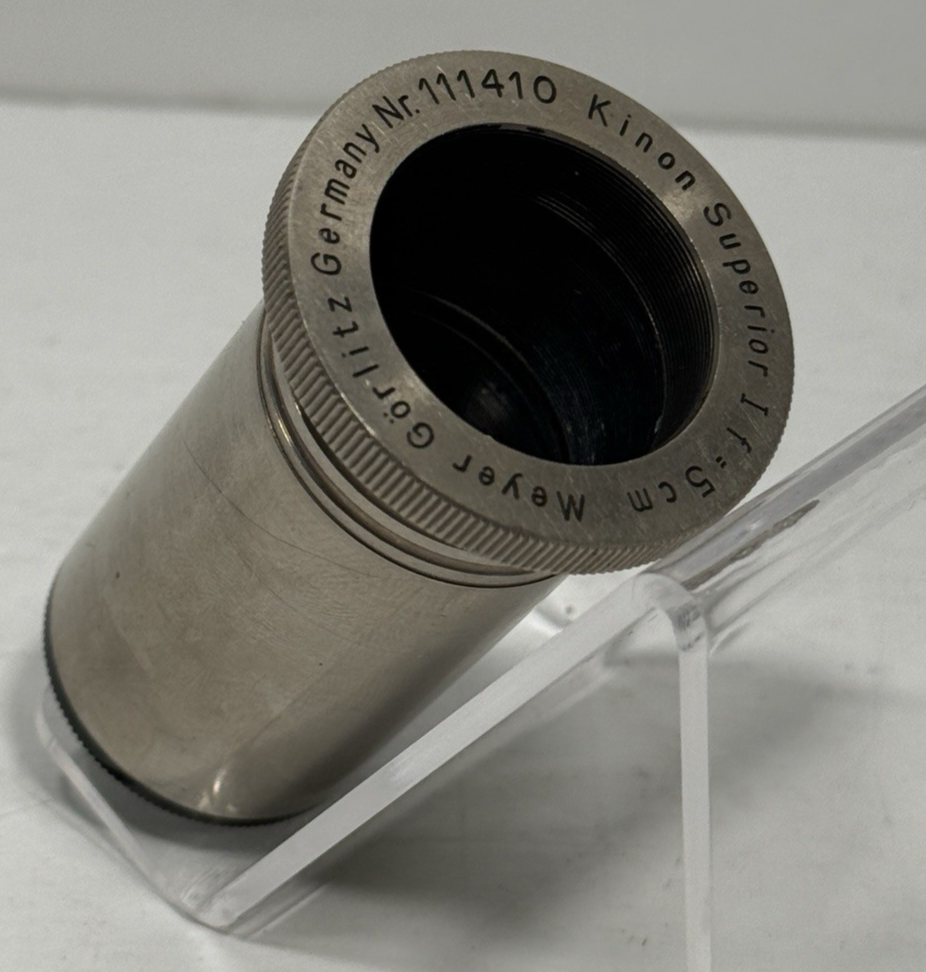 Meyer-Gorlitz Kinon Superior I 5cm f/1 Projection Lens Germany Nr.111410