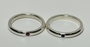 [6896-1, 6896-2] Tiffany & Co Sterling Silver 2.7mm Elsa Peretti Sapphire Stack Band Ring Sz 6