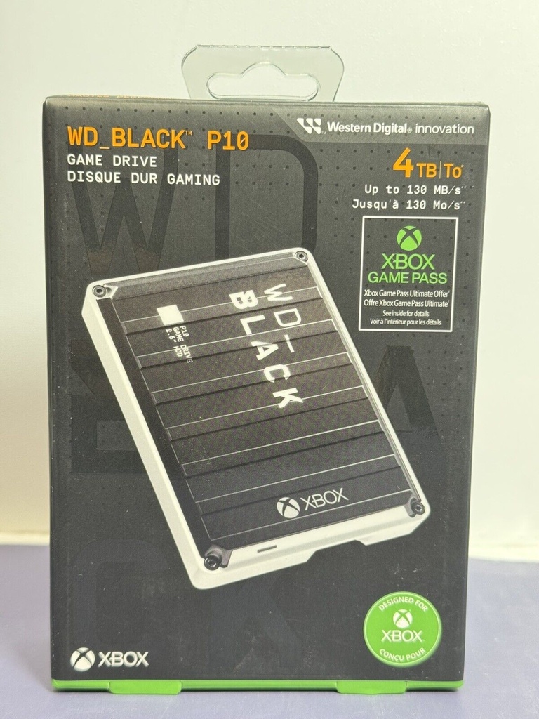 WD_BLACK 4TB P10 Game Drive for Xbox Portable Hard Drive HDD-WDBA5G0040BBK-WESN