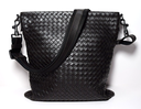 [9024-1] BOTTEGA VENETA Intrecciato Weave Flat Messenger Bag