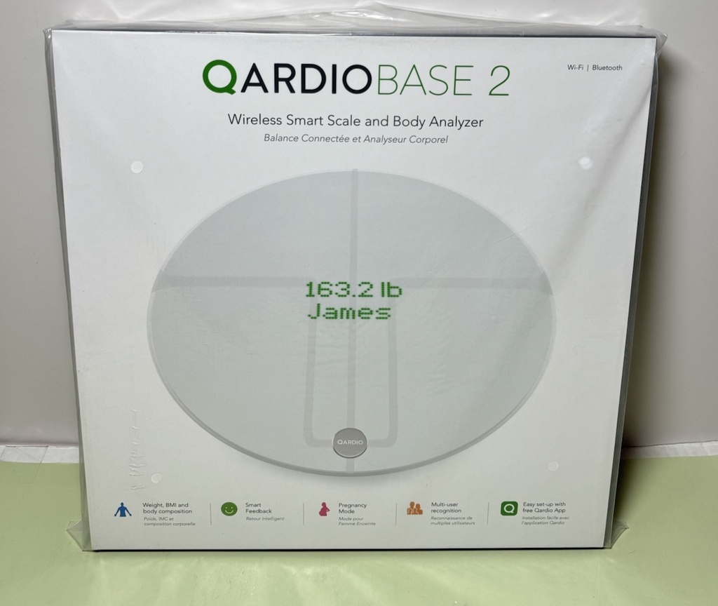 Qardio Base 2 Wireless Smart Scale &Body Analyzer, WiFi-Bluetooth - White
