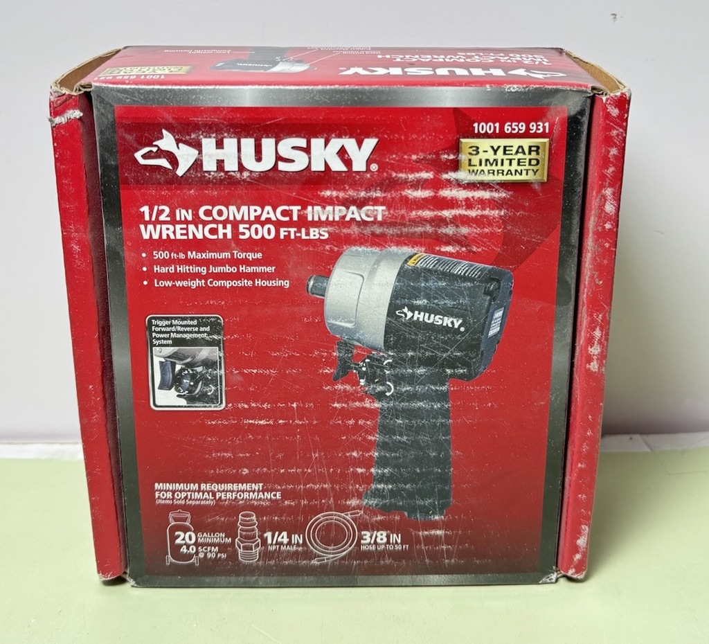 HUSKY H4435 1/2" Compact Impact Wrench Air Tool 1001659931 New