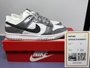 [9884-4] Nike Women's Dunk Low Metallic Silver Black White - DO5882-001 US Size 10.5W