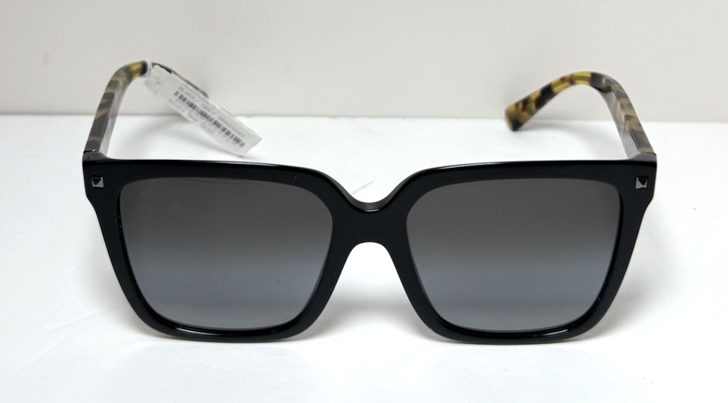 Valentino Sunglasses VA4098 5001/8G Tortoise Black Cat Eye w Gray Lenses 145 3N