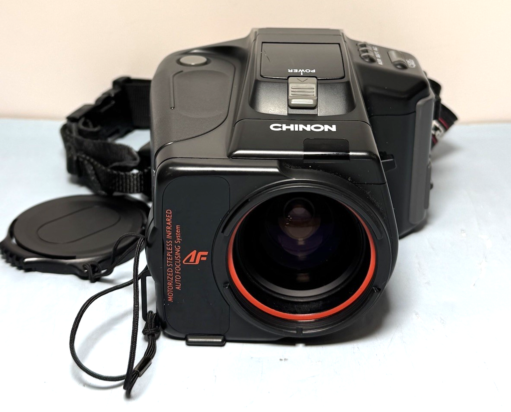 Chinon Genesis AF 35mm Film Camera w/ 35-80mm Zoom Lens & Case – Untested