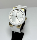 [10660-1] MOVADO BOLD FUSION  TWO TONE GOLD WHITE SILICONE MENS WATCH - 42MM