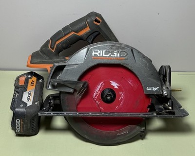 [11489-2] RIDGID R8652 18V Cordless Circular Saw With 18V 4.0 Ah Ridgid Battery