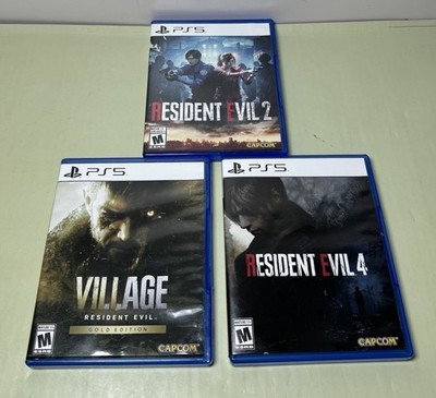 [FRB] PS5 Resident Evil 2, 4 & Village Gold Edition Lot Bundle – Tested, Complete