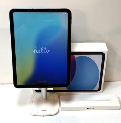 [11742-1] Apple iPad 11" (A16) 128GB Blue WiFi+Cell Unlocked 100% batt &Apple Pencil