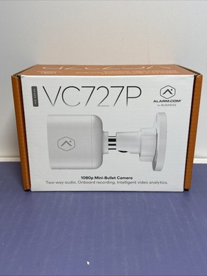 [11831-3] Alarm.com VC727P Mini Bullet Surveillance Camera 1080p, Video Analytics, NEW!