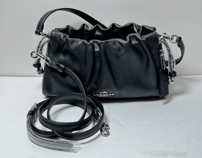 [11887-1] COACH Faye Shoulder Bag, Ruching, CV529  in Black -NWT