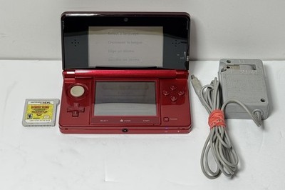 [11971-1] Nintendo 3DS Handheld System -Flame Red +Donkey Kong Country Returns 3D+Charger