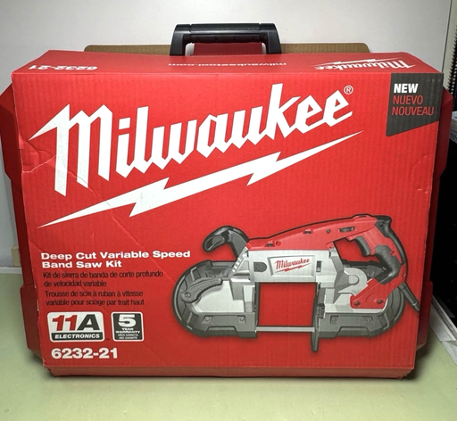 [12072-2] Milwaukee Band Saw Corded 6232-21 Deep Cut Variable Speed With Case New In Box