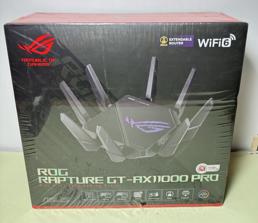 [12117-1] ASUS ROG Rapture GT-AX11000 Pro Tri-Band WiFi 6 Extendable Gaming Router-New