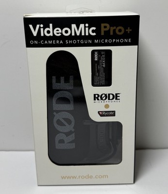 [12165-2] Rode VideoMic Pro+ Pro Plus Camera-Mount Shotgun Microphone, Black