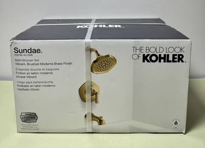 [12216-1] Kohler Sundae Tub & Shower Faucet with Valve Brushed Moderne Brass R28798-4G-2MB