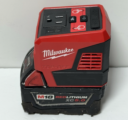 [12167-1] Milwaukee 2846-20 M18 175W TOP-OFF Compact Inverter Power Supply w/ 5ah Battery