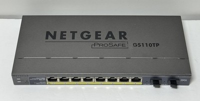 [12139 split] NETGEAR ProSafe GS110TP 8 Ports Wall-Mountable Gigabit Ethernet Switch w/adapter