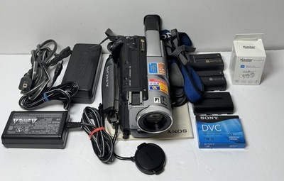 [12354-2] Sony DCR-TRV310 Digital 8 Hi8 Video Camera Handycam Bundle Lot (Tested Works)