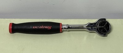 [12422-2] Snap-On THNF72 1/4” Drive Soft Grip Round Swivel Head Ratchet Red