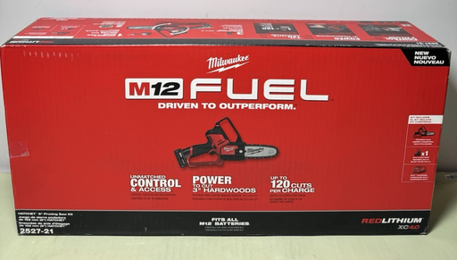 [12544-3] Milwaukee 2527-21 M12 FUEL Brushless HATCHET Cordless 6" Pruning Chainsaw Kit