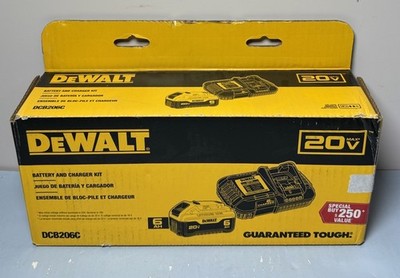 [12789-5] Dewalt DCB206C 20V 6Ah Battery and Charger Kit-Brand New Sealed